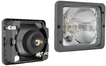 Phare avant type H4 avec cadre (feux: de croisement, de route, de position)