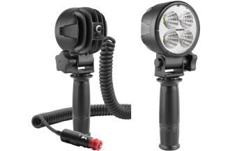 Phare de travail avec LEDs, poignée, câble spiralé et interrupteur