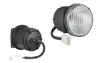 Phare de travail halogène (fixation pour 4 vis) avec câble et connecteur AMP Faston