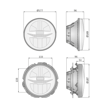 EGC1-LED Ø178 phares principaux