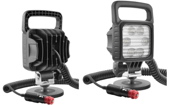 Phare de travail avec LEDs, support magnétique et câble spiralé