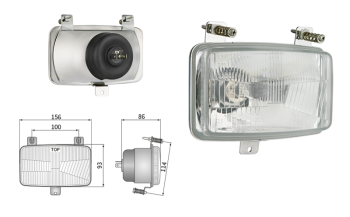 Insert de phare type H4 (feux: de croisement, de route)