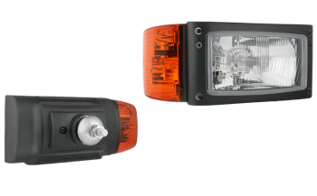 Phare avant type H4 avec support arrière et connecteur DT04-6P intégré - droit