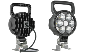 Phare de travail avec LEDs, support oméga, câble et interrupteur