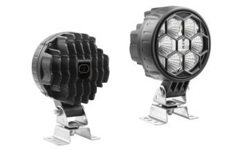 Phare de travail avec LEDs, support oméga et connecteur AMP SuperSeal intégré