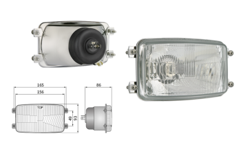 Insert de phare type H4 (feux: de croisement, de route, de position)