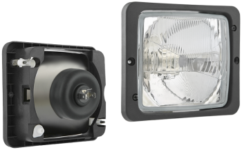 Phare avant type H4 avec cadre (feux: de croisement, de route)