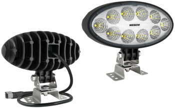 Phare de travail avec LEDs, support oméga, câble, connecteur Deutsch DT04-2P