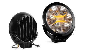 Phare de route avec LEDs et cadre noir et feu de position bicolore (numéro de repère 50)