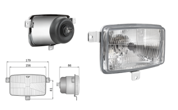 Insert de phare type H4 (feux: de croisement, de route)