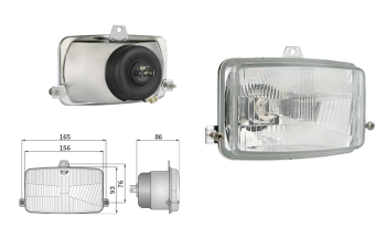 Insert de phare type H4 (feux: de croisement, de route, de position)