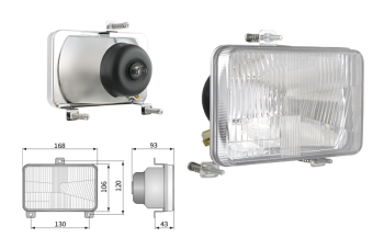 Insert de phare type H4, distance entre supports 130x120 (feux: de croisement, de route, de position)