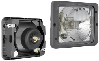 Phare avant type R2 avec cadre (feux: de croisement, de route, de position)