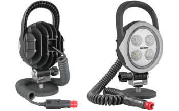 Phare de travail avec LEDs, support magnétique et câble spiralé