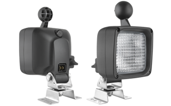 Phare de travail halogène avec support oméga, connecteur AMP Faston intégré et interrupteur