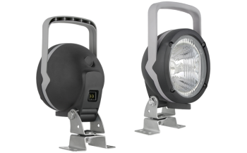 Phare de travail halogène avec commande de l'éclairage et connecteur AMP Faston AMP intégré