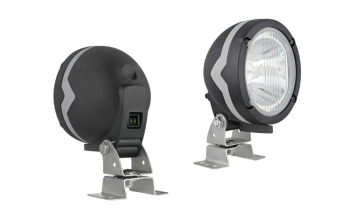 Phare de travail halogène avec commande de l'éclairage et connecteur AMP Faston AMP intégré