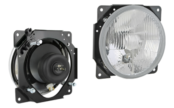 Phare avant pour Zuk, type H4 - droit, avec correcteur manuel (feux: de croisement, de route, de position)