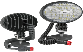 Lampe de travail avec LEDs, support magnétique et câble spiralé