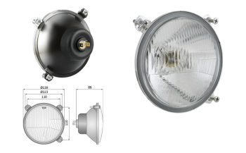 Phare avant type R2 - circulation à droite (feux: de croisement, de route) - gauche