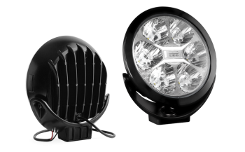 Phare de route avec LEDs et cadre noir