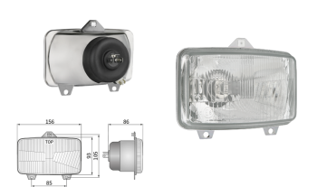 Insert de phare type H4 (feux: de croisement, de route, de position)