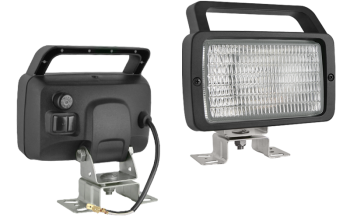 Phare de travail halogène avec support oméga et interrupteur