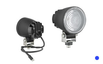 Phare spéciale avec LEDs, câble et connecteur Deutsch DT04-2P - bleue