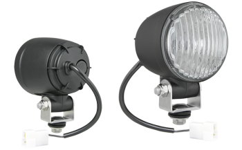 Phare halogène d'antibrouillard avec câble et connecteur AMP Faston