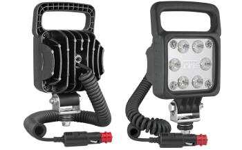 Phare de travail avec LEDs, câble spiralé et interrupteur