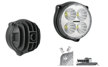 Phare de travail avec LEDs et connecteur Deutsch DT04-2P intégré (fixation pour 3 vis)