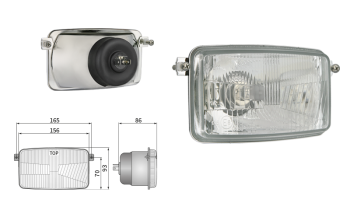 Insert de phare type H4 (feux: de croisement, de route)