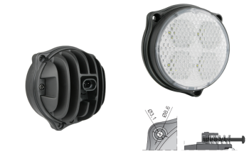 Phare de travail avec LEDs et connecteur AMP SuperSeal intégré (fixation pour 3 vis)