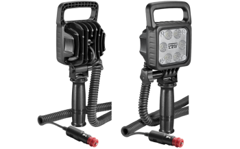 Phare de travail avec LEDs, poignée, câble spiralé et interrupteur