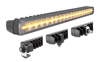 Phare de travail avec LEDs, feu de position orange et support: arrière, inférieures, latérales