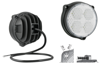 Phare de travail avec LEDs et câble (fixation pour 3 vis)