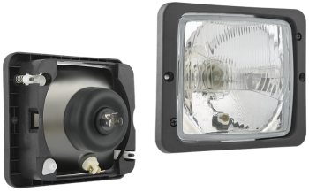 Phare avant type R2 avec cadre (feux: de croisement, de route, de position)