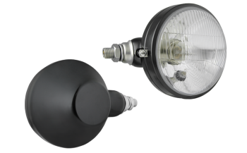 Phare avant type R2 dans un boîtier métallique - gauche (feux: de croisement, de route, de position)