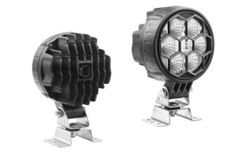 Phare de travail avec LEDs, support oméga et connecteur Deutsch DT04-2P intégré