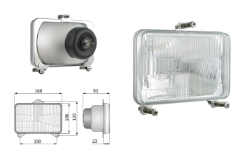 Insert de phare type H4, distance entre supports 130x120 (feux: de croisement, de route)