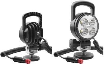 angle de faisceau 58°, 1000lm - module LED 12V-24V, câble en spirale 8 m, fiche allume-cigare, poignée