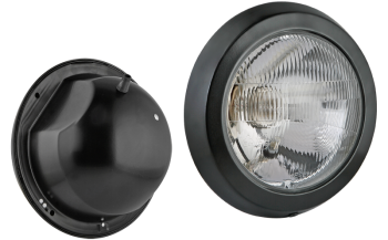 Phare avant type R2 dans un boîtier métallique (feux: de croisement, de route, de position)