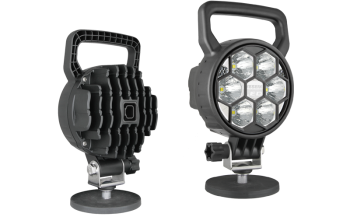 Phare de travail avec LEDs, support magnétique et connecteur Deutsch DT04-2P intégré