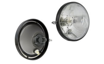 Insert de phare type H4 avec cadre métallique - gauche (feux: de croisement, de route, de position)