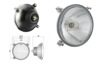 Phare avant type R2 - circulation à droite (feux: de croisement, de route) - droit