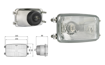 Insert de phare type H4 (feux: de croisement, de route)