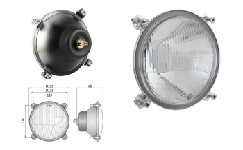 Phare avant type R2 - circulation à droite (feux: de croisement, de route)