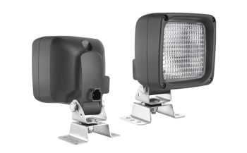 Phare de travail halogène avec support oméga et connecteur Deutsch DT04-2P intégré