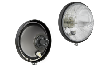 Insert de phare type R2 avec cadre métallique - debout (feux: de croisement, de route, de position)