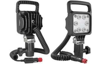 Phare de travail avec LEDs, support CAR3, câble spiralé et interrupteur